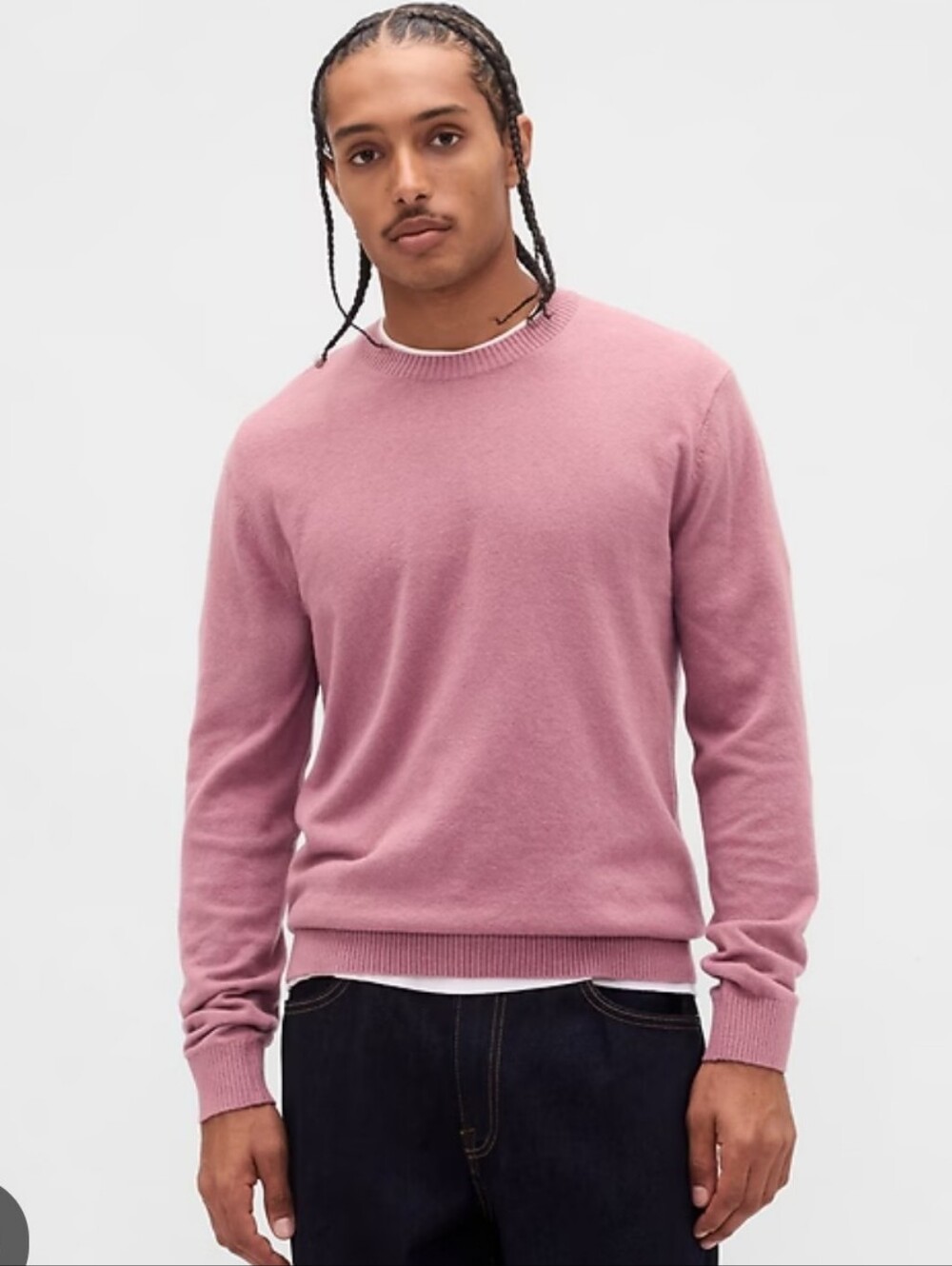 GAP Men's Cashsoft Crew Sweater Wispey Mauve Sz XL *New* discontinued colour